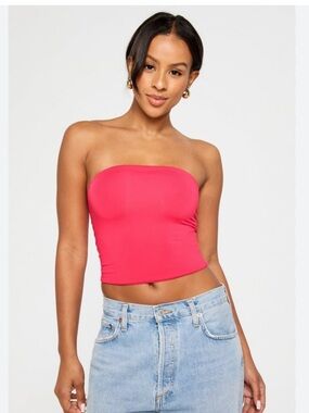 Fabletics airlite tube top raspberry fuzz size XS
